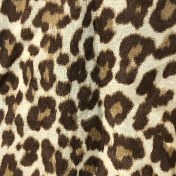 J Crew Womens Perfect Button Down Shirt Leopard Animal Print Beige Brown - Picture 11 of 12